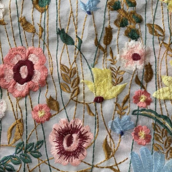 Zara Embroidered Floral Tote NWT - Picture 9 of 9